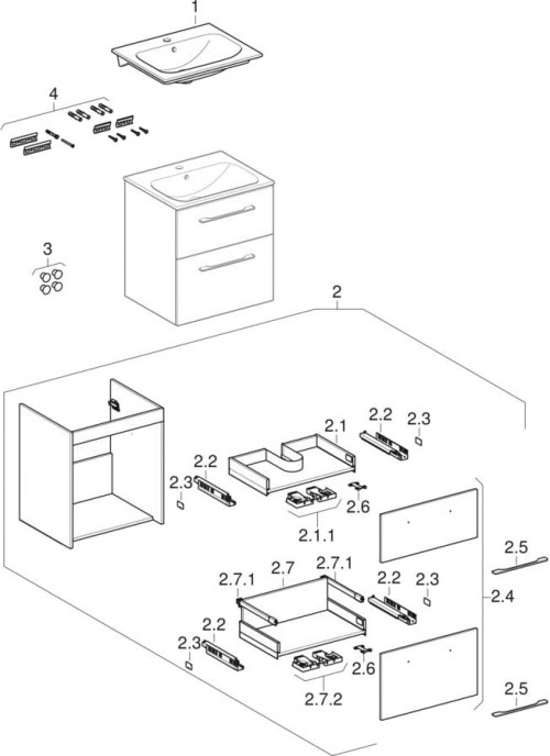 Geberit Selnova Square 55 501.232.00.1