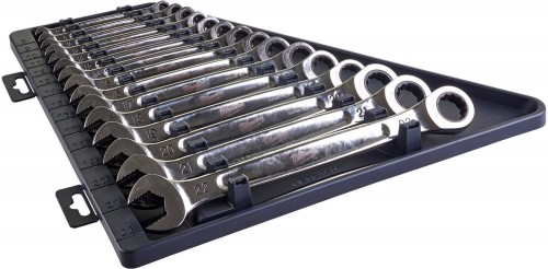 Milwaukee MAX BITE ratcheting metric combination spanner set