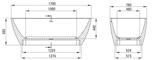 Deante Anemon 170x78 KDM 017W