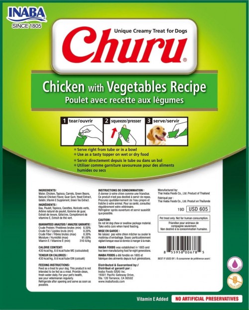 INABA Churu Chicken with Vegetables 0.1 kg