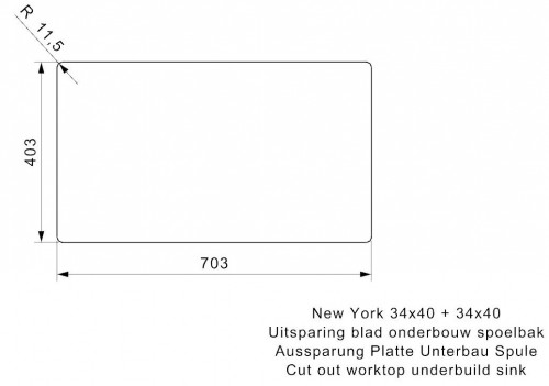 Reginox New York 34x40+34x40 R28223