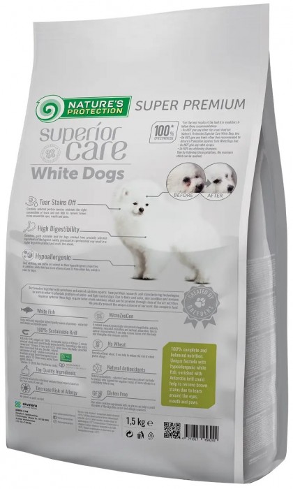 Natures Protection White Dogs Grain Free Junior Small and Mi