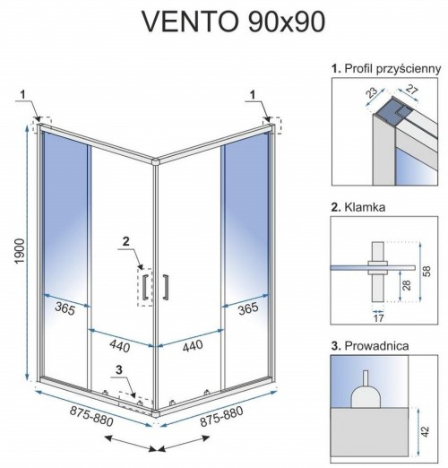 REA Vento 90x90 REA-K0913