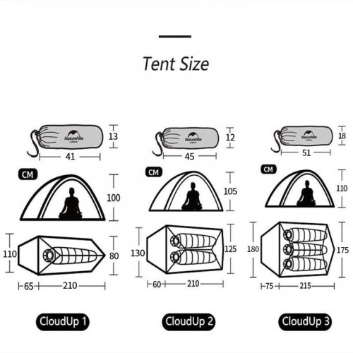 Naturehike Cloud UP II 20D Silicone Light