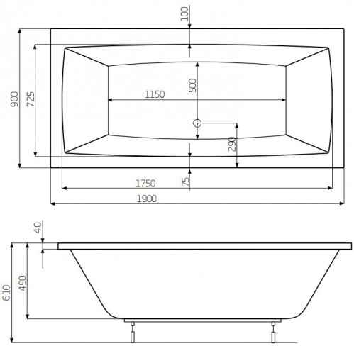 Roca Vita 190x90 A24T096000