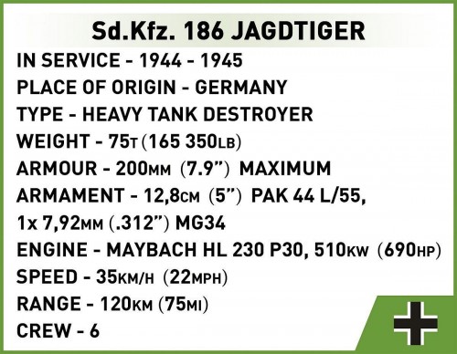 COBI Sd.Kfz.186 Jagdtiger 2580