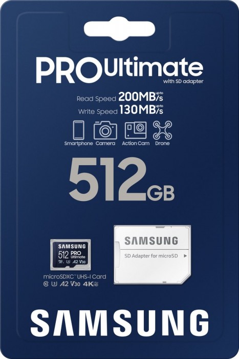 Samsung PRO Ultimate + Adapter microSDXC 512Gb