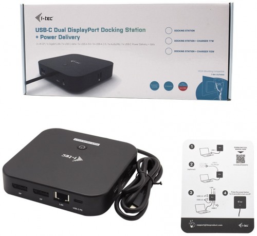i-Tec USB-C Dual Display Docking Station with Power Delivery