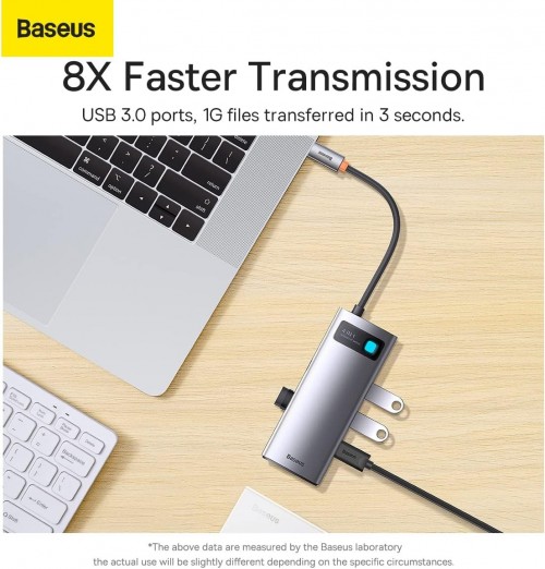 BASEUS Metal Gleam Series 4-in-1 USB Type C - 4 x USB 3.2 Ge