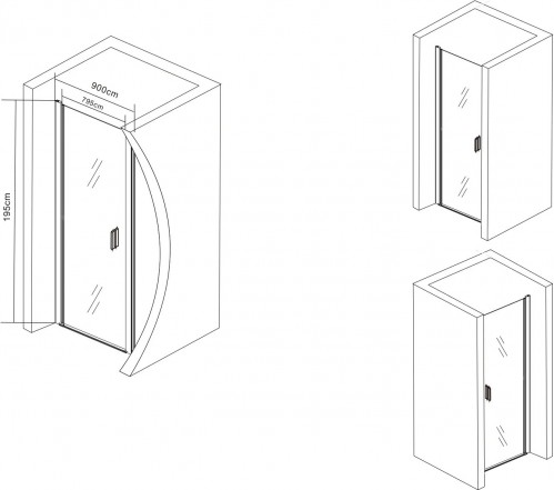 AM-PM Gem 90x195 W90UG-090-1P-195MT