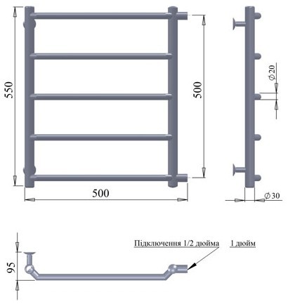 Чертеж с размерами 500х550 (РШ089, РШ110)