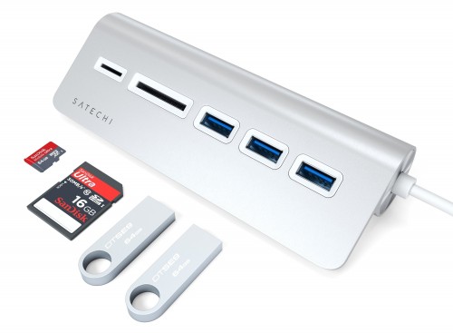 Satechi Type-C Aluminum USB 3.0 Hub & Card Reader