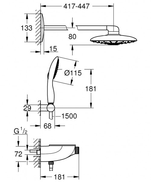 Grohe Rainshower SmartControl 360 Duo 26443