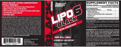 Nutrex Lipo-6 Black Ultra Concentrate 60 cap