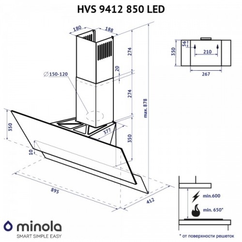 Minola HVS 9412 GR 850 LED