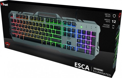 Trust GXT 853 Esca Metal Rainbow Gaming Keyboard