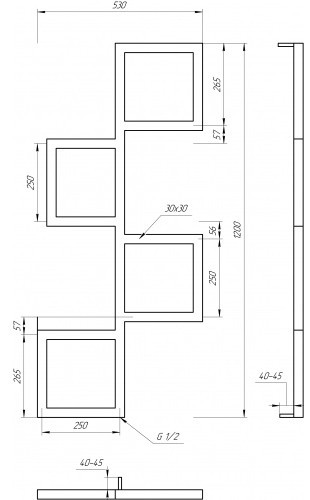 Genesis Aqua Fito 530x1200