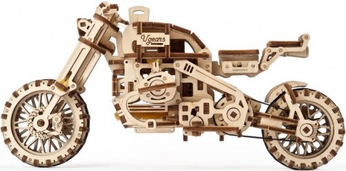 UGears Motorcycle Scramber with a Stroller 70137