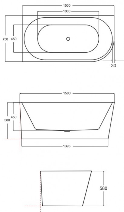 Besco Zoya 150x75 WAS-150-ZP
