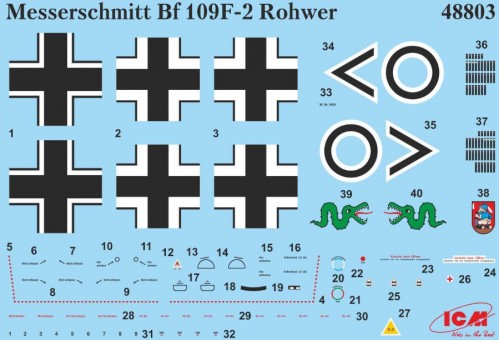 ICM Bf 109F-2 with German Pilots and Ground Personnel (1:48)