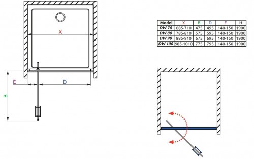 Radaway Twist DWJ