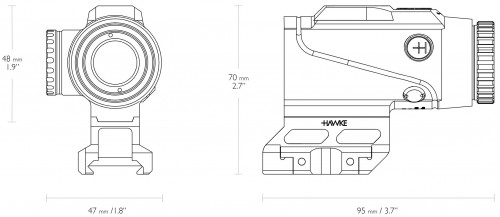 Hawke Prism Sight 4x24 5.56 BDC Dot