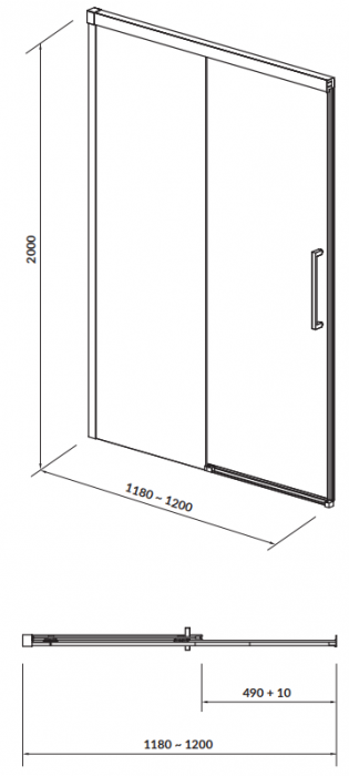 Cersanit Crea 120x200 S159-007