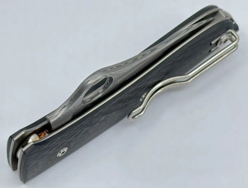 Spyderco Spyopera Carbon Damascus