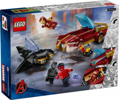 Lego Iron Man Car and Black Panther vs Red Hulk 76310