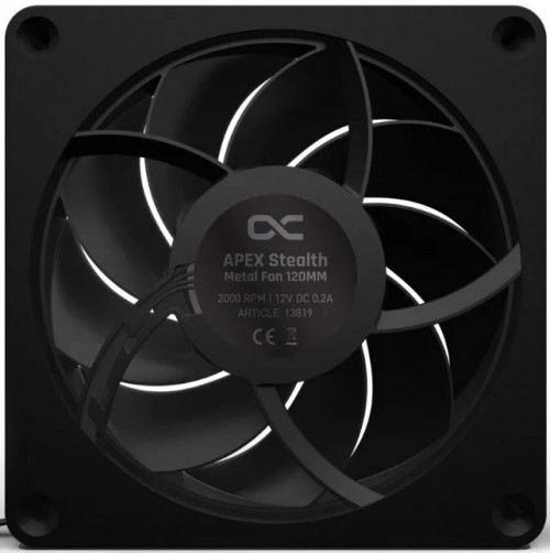 Alphacool Apex Stealth Metall Lufter 2000rpm Matte Black