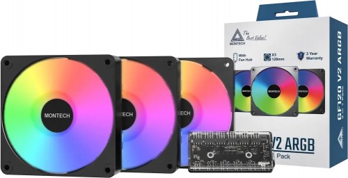 Montech GF120 V2 ARGB 3 in 1 Black