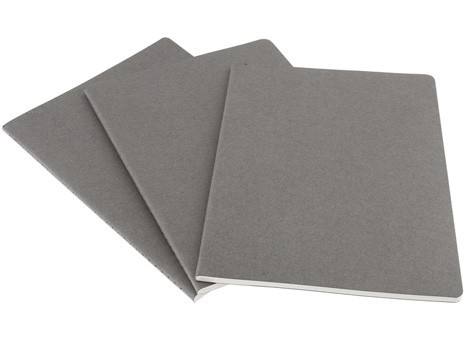 Moleskine Set of 3 Plain Cahier Journals XLarge Grey