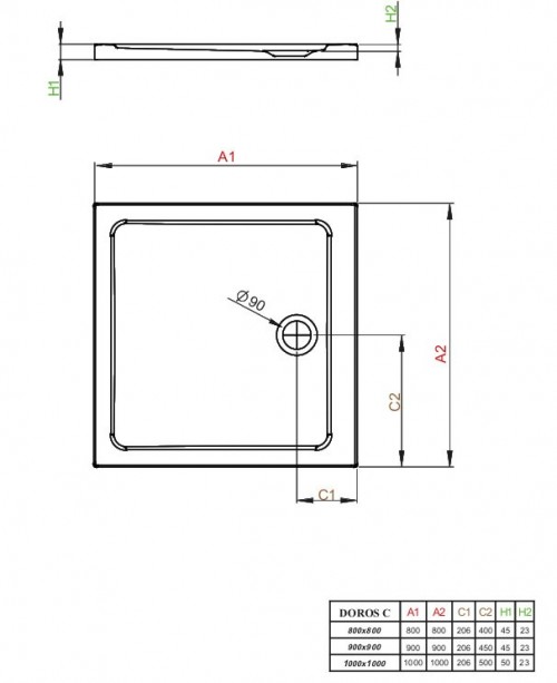 Radaway Doros C