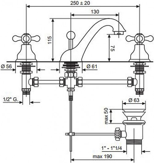 Чертеж с размерами