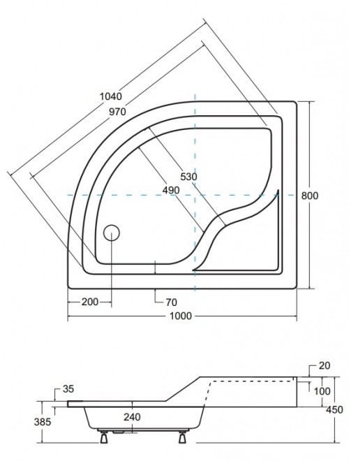 Besco Maxi 100x80 L