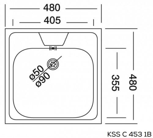 Kernau KSS C453 1B 480x480 мм