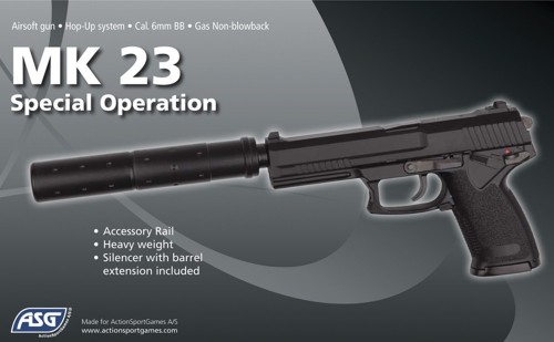 ASG SOCOM MK23 Green Gas 6mm