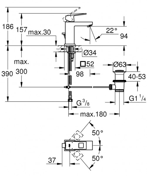 Grohe Eurocube 23127