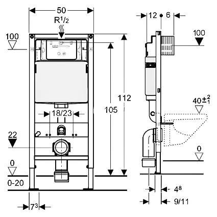 Geberit Duofix 458.120.11.1 WC