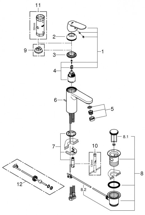 Grohe Eurosmart Cosmopolitan 126114M