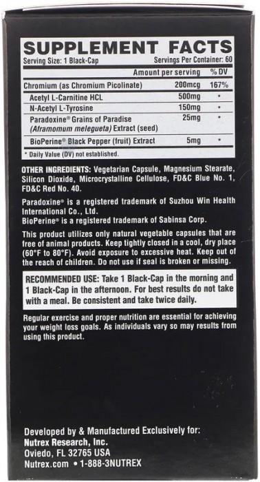 Nutrex Lipo-6 Black Stim-Free Ultra Concentrate 60 cap