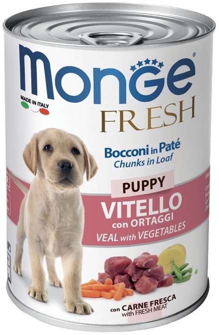 Monge Fresh Chunks in Loaf Veal/Vegetables 0.4 kg