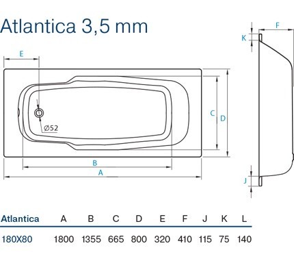 Koller Pool Atlantica 180x80