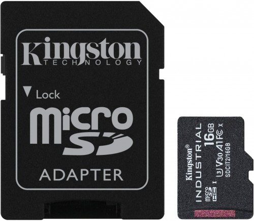 Kingston Industrial microSDHC + SD-adapter 16Gb