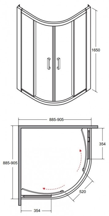 Besco Modern 90x90 MP-90-165-C