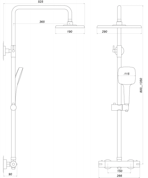 Globus Lux Termostatic R GLA-0040T-BB