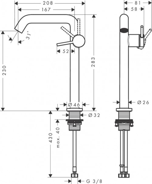 Hansgrohe Tecturis S 73370000