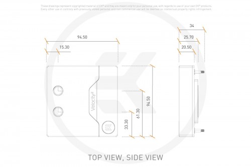 EKWB EK-Quantum Velocity² D-RGB - 1700 White