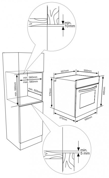 Heinner HBO-V656GC-BK