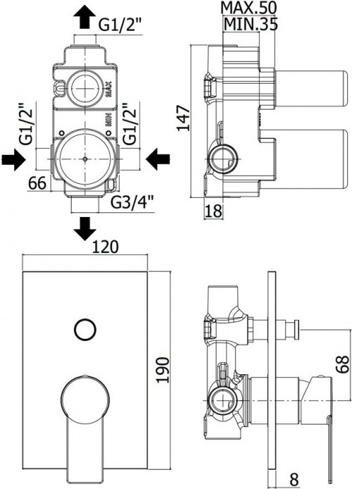 Paffoni Tango TA015CR/M